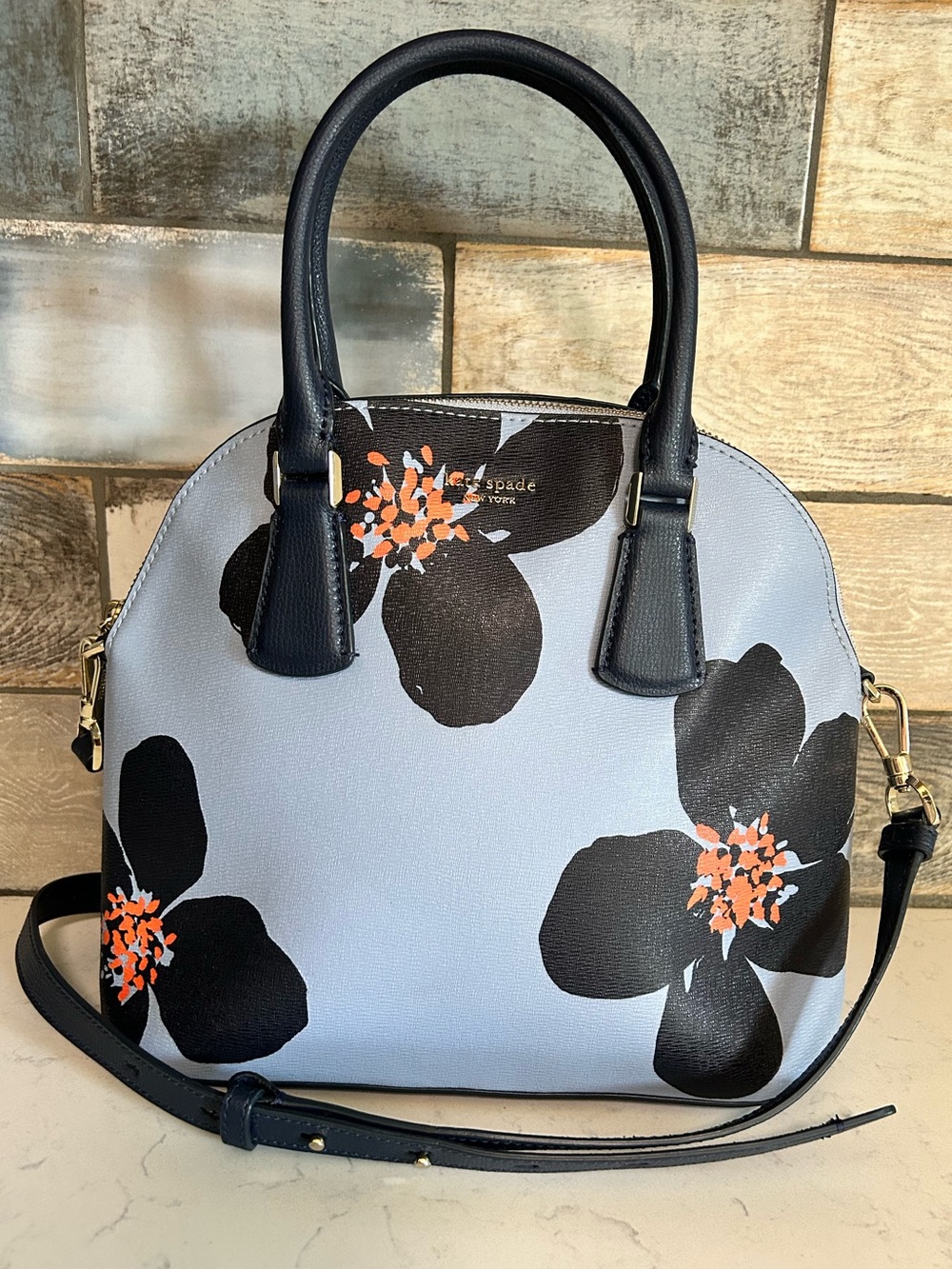 EUC Kate Spade Sylvia Grand Dome Flora Satchel